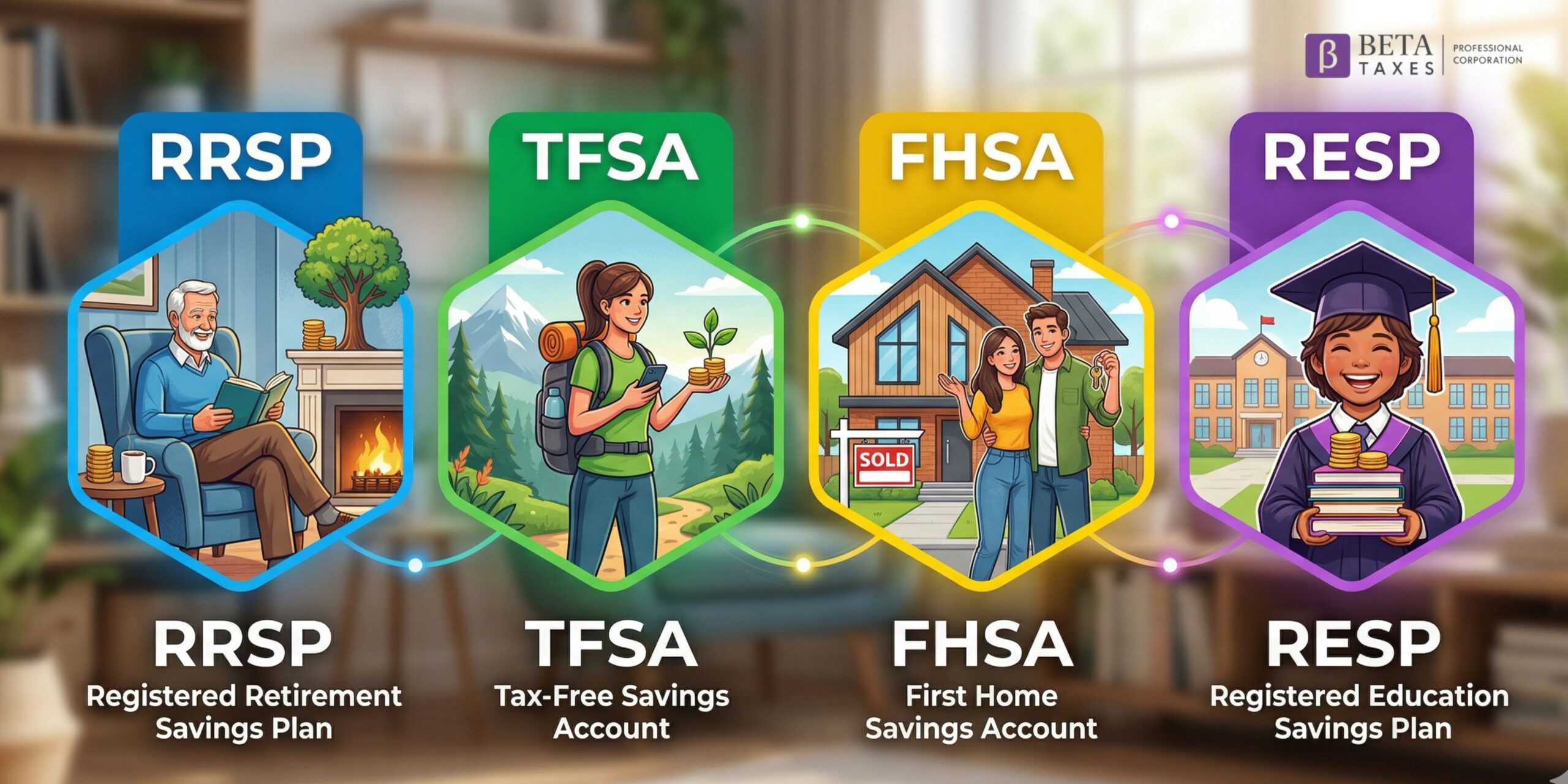 RRSP vs TFSA vs FHSA vs RESP in Canada